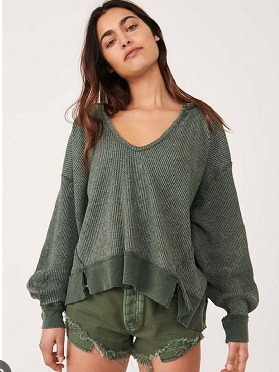 Free People Tops - We The Free Buttercup Thermal Top Green Size Small